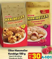 ÜLKER HANIMELLER KURABİYE 150 G fiyat ve kampanya bilgisi